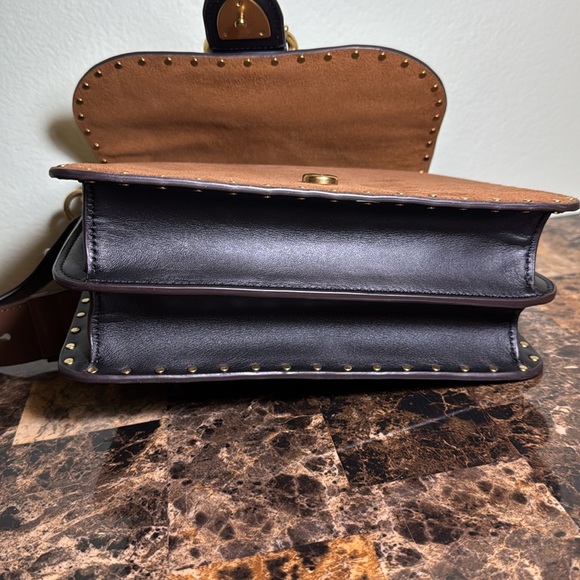 Coach Beat Shoulder Bag In Colorblock With Rivets - Picture 13 of 13